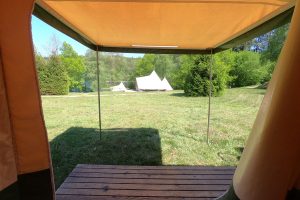 Hébergement en tente camping au lac des Settons, Morvan.